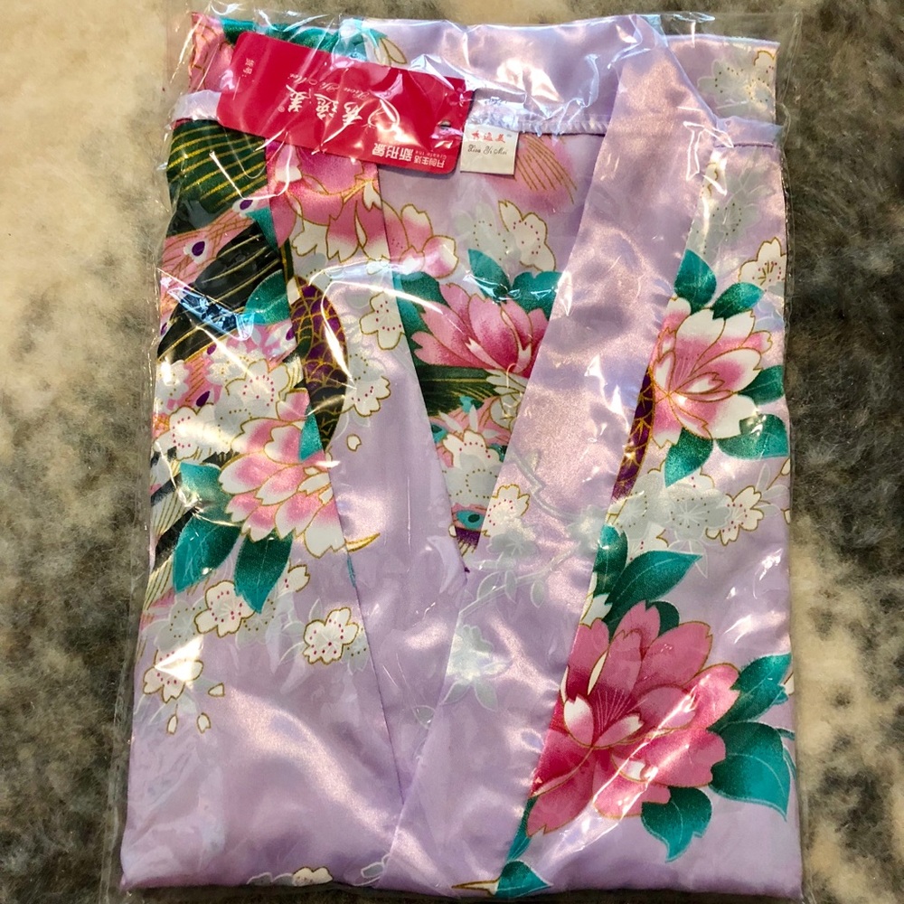 Silk kimono robe